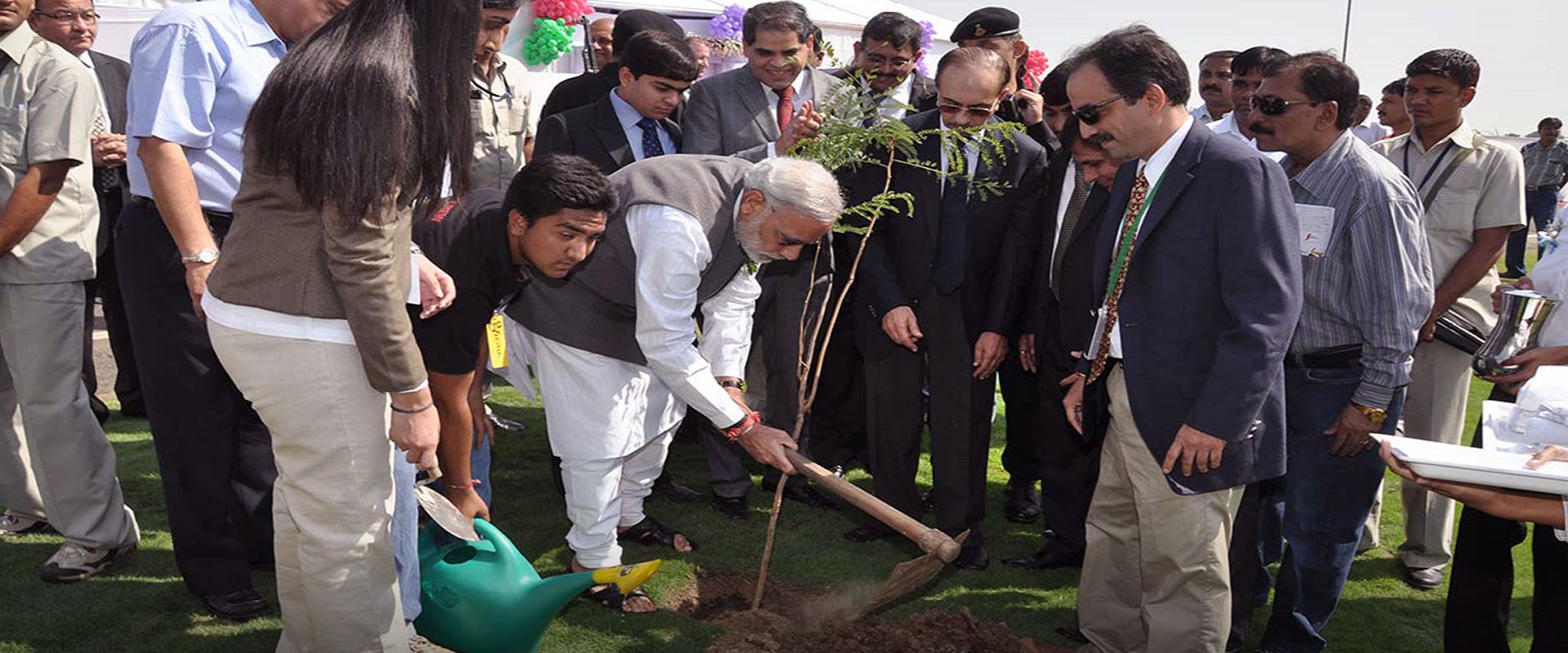 Prime Minister Narendra Modi at Godrej Garden City, Ahmedabad